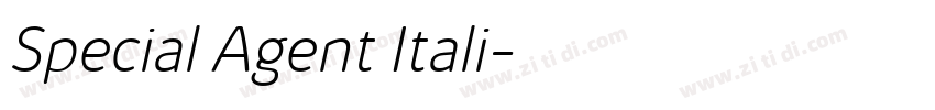 Special Agent Itali字体转换